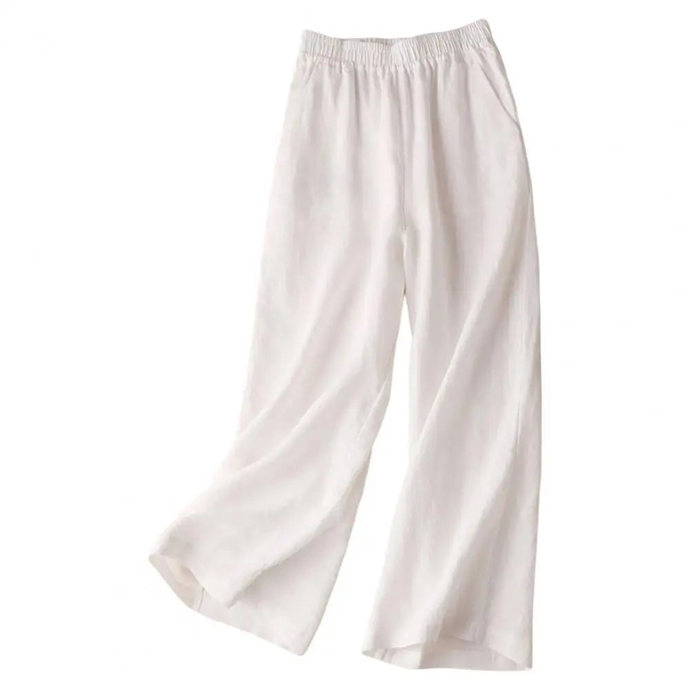Woman Pants Lightweight Soft Fabric Women Summer Solid Color Casual Straight Long Pants Bottoming Casual Pants Workwear