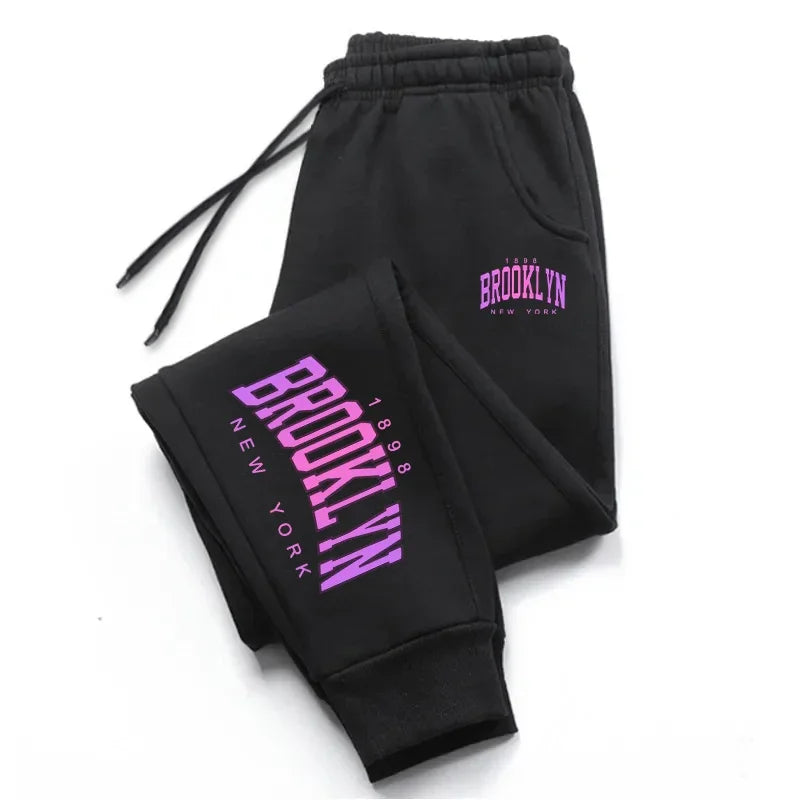 Casual Womens Sweatpants Letter Printing Trousers Daily Outdoors Gym Sports Jogging Pants Office Street Fashion Woman Pants Y2k