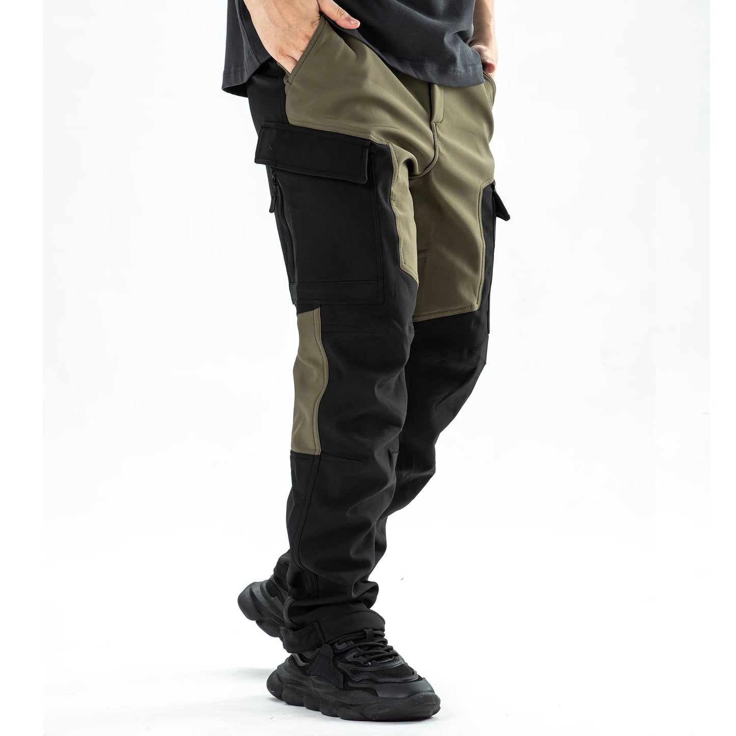 Plucked Work Pants, Waterproof and Wear-Resistant Hiking Camping Pants, Cycling Camping Pants, Long Pants, Multi Bag Pants
