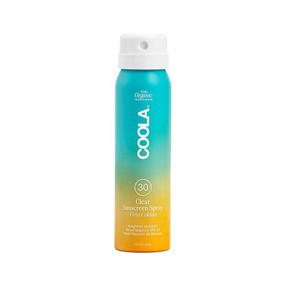 COOLA Organic Sunscreen SPF 30 Sunblock Spray, Dermatologist Tested Skin Care for Daily Protection, Vegan and Gluten Free, Piña Colada