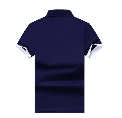 polo shirt men Summer new Men's short-sleeved polo shirt mens embroidery synthetic fiber Fabric youth casual business polo shirt