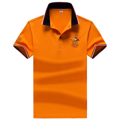 Polo Shirt men Summer New Mens Short Sleeve Polo Shirt mens Embroidered Top Clothes Men's Business Casual Polo Shirt M-4XL 1732