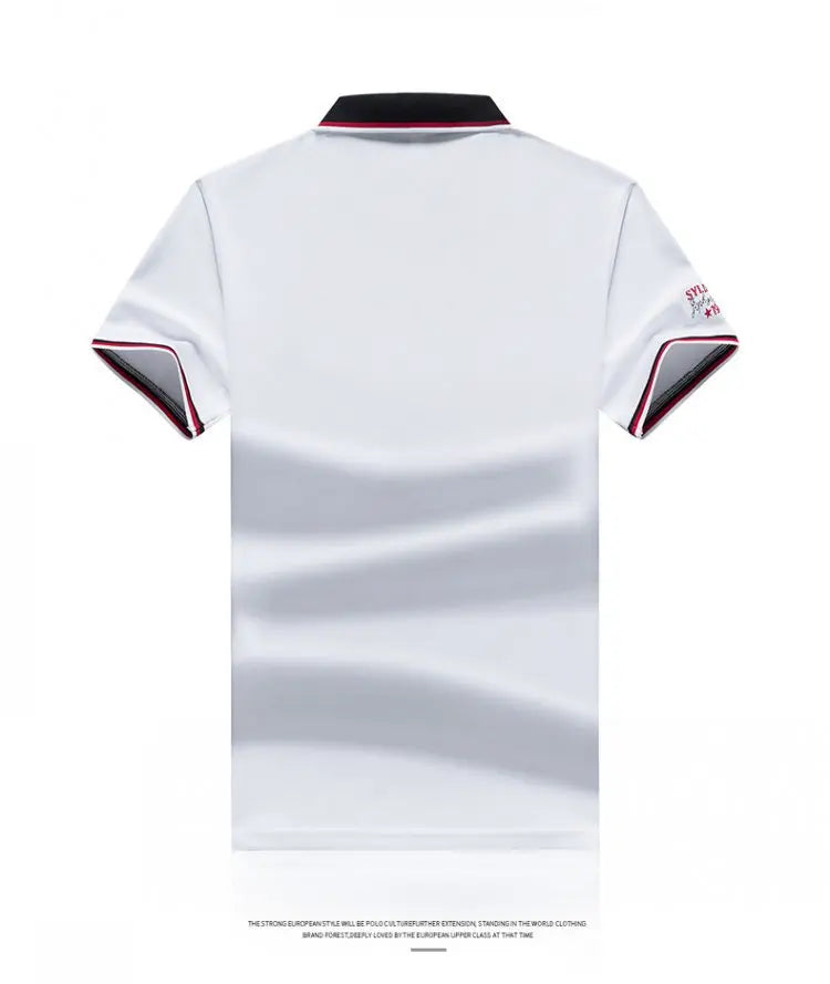 Polo Shirt men Summer New Mens Short Sleeve Polo Shirt mens Embroidered Top Clothes Men's Business Casual Polo Shirt M-4XL 1732