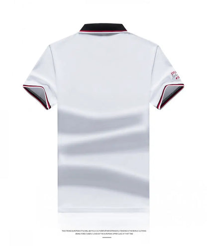 Polo Shirt men Summer New Mens Short Sleeve Polo Shirt mens Embroidered Top Clothes Men's Business Casual Polo Shirt M-4XL 1732