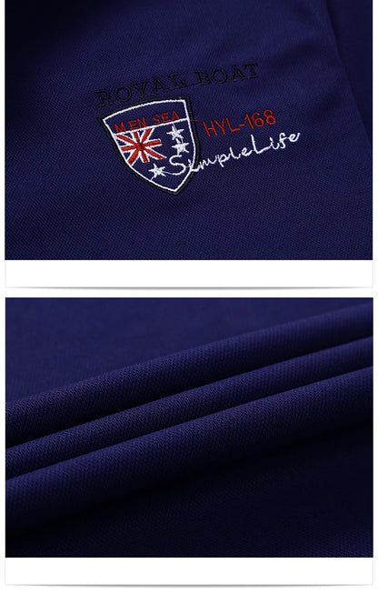 polo shirt men Summer new Men's short-sleeved polo shirt mens embroidery synthetic fiber Fabric youth casual business polo shirt