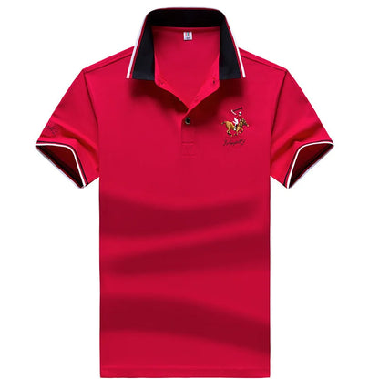 Polo Shirt men Summer New Mens Short Sleeve Polo Shirt mens Embroidered Top Clothes Men's Business Casual Polo Shirt M-4XL 1732