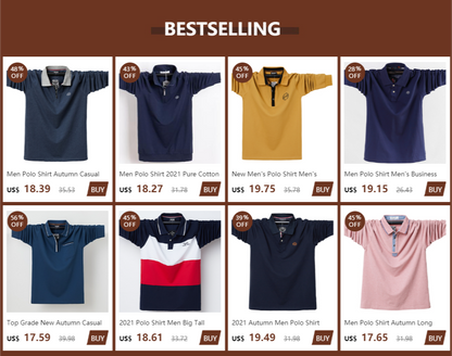 Men Polo Shirt 2025 Pure Cotton Men Business Casual Male Polo Shirt Autumn Long Sleeve Stand Collar Polo Shirt Plus Size 5XL 6XL