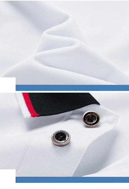 Polo Shirt men Summer New Mens Short Sleeve Polo Shirt mens Embroidered Top Clothes Men's Business Casual Polo Shirt M-4XL 1732