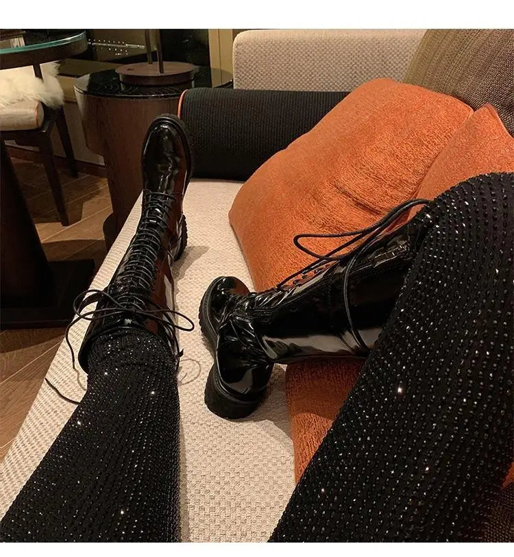 European 2024 Spring Woman Pants New Hot Rhinestone Trousers Fashion Pants Women Harajuku Slim Sweatpants Women Mujer Pantalones