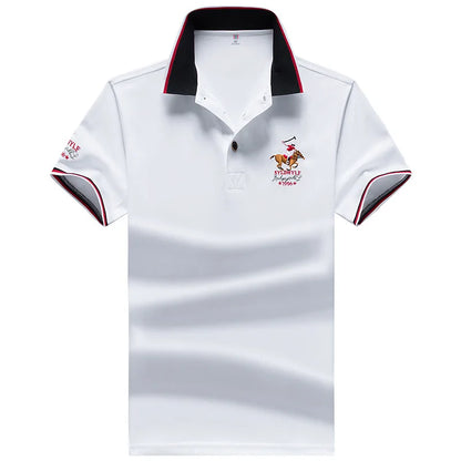 Polo Shirt men Summer New Mens Short Sleeve Polo Shirt mens Embroidered Top Clothes Men's Business Casual Polo Shirt M-4XL 1732