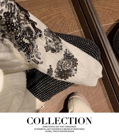 European 2024 Spring Woman Pants New Hot Rhinestone Trousers Fashion Pants Women Harajuku Slim Sweatpants Women Mujer Pantalones