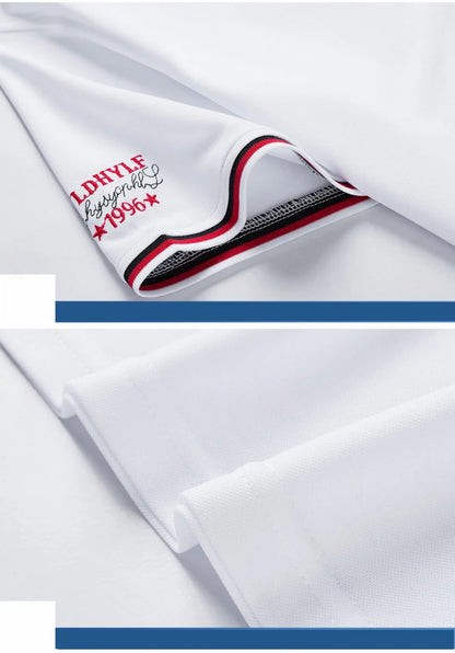 Polo Shirt men Summer New Mens Short Sleeve Polo Shirt mens Embroidered Top Clothes Men's Business Casual Polo Shirt M-4XL 1732