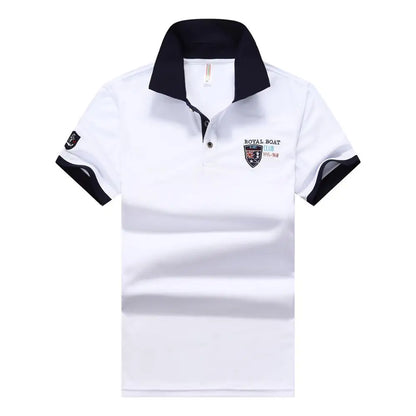 polo shirt men Summer new Men's short-sleeved polo shirt mens embroidery synthetic fiber Fabric youth casual business polo shirt