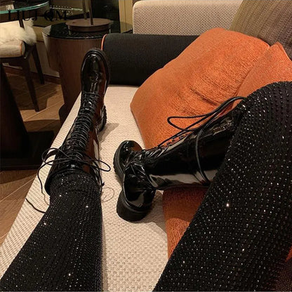 European 2024 Spring Woman Pants New Hot Rhinestone Trousers Fashion Pants Women Harajuku Slim Sweatpants Women Mujer Pantalones