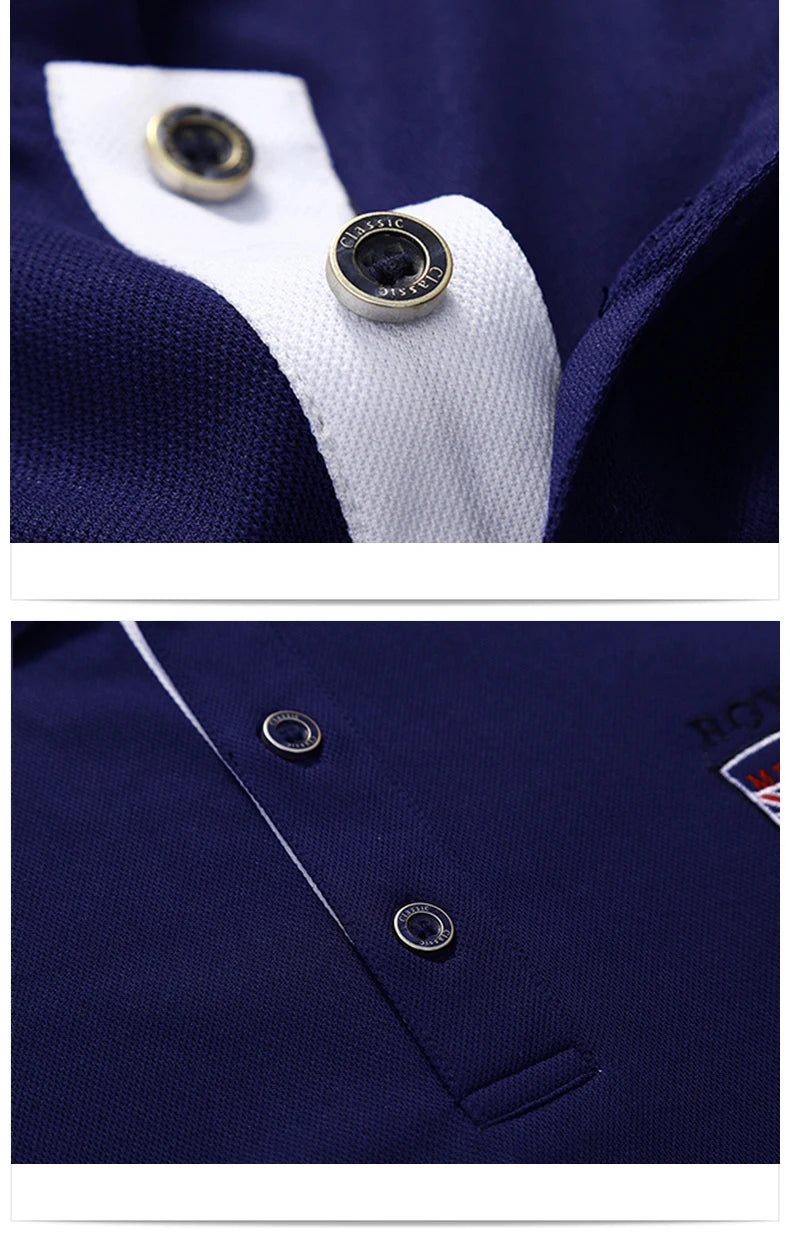 polo shirt men Summer new Men's short-sleeved polo shirt mens embroidery synthetic fiber Fabric youth casual business polo shirt