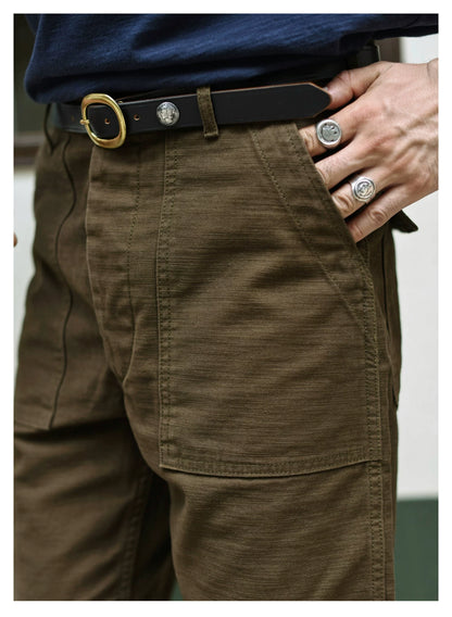 SauceZhan OG107 Baker Pants Utility Fatigue Pants US Vietnam ARMY HBT Pants Vintage Mens Shorts Men Army Pants Military Pants