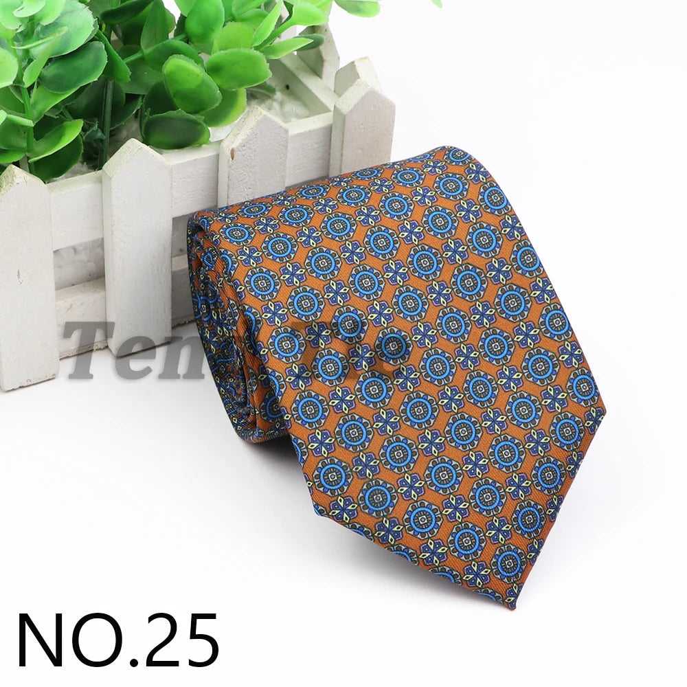New Fashion Mens Tie Formal Striped Floral Designer Jacquard Wedding Necktie Soft Classic Neckwear Official Gravata For Man Wear