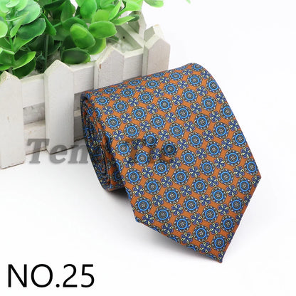 New Fashion Mens Tie Formal Striped Floral Designer Jacquard Wedding Necktie Soft Classic Neckwear Official Gravata For Man Wear