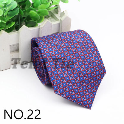New Fashion Mens Tie Formal Striped Floral Designer Jacquard Wedding Necktie Soft Classic Neckwear Official Gravata For Man Wear