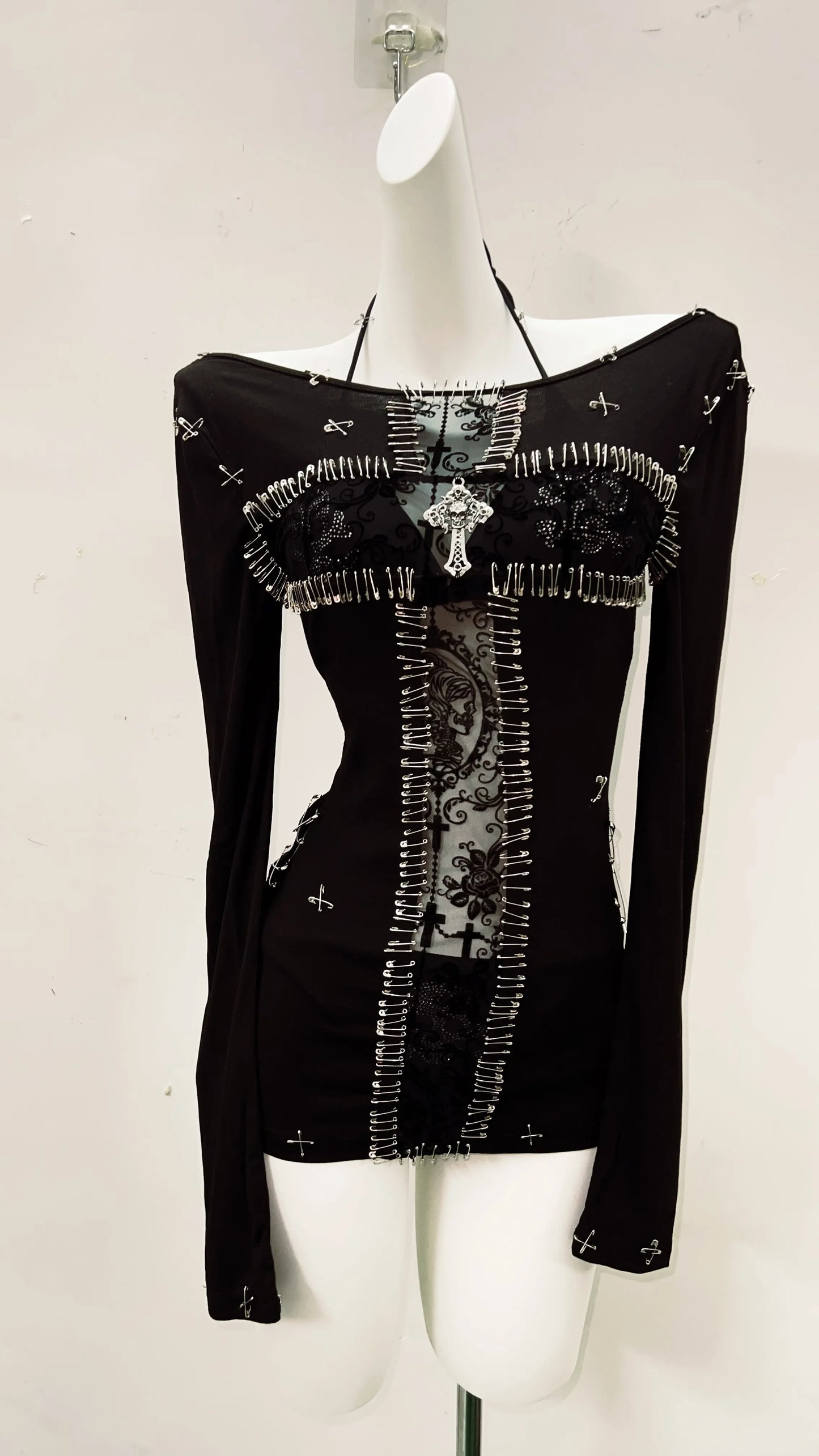 y2k fashion y2k clothes y2k crop top gothic clothes vintage shirt y2k shirt Gothic shirt Punk shirt Harajuku shirt Cross shirt