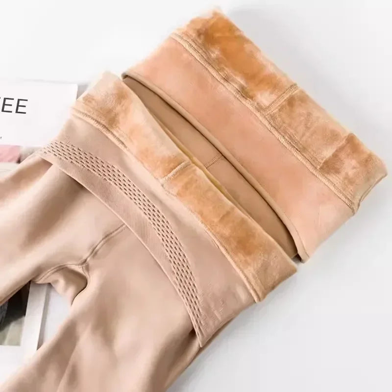 Winter Thermal Thicken Leggings Super Thick High Stretch Lambwool Leggings Fleece Lined Tights Sexy Skinny Fitness Woman Pants
