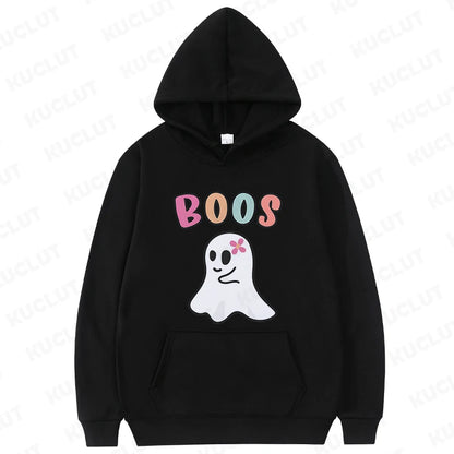 Matching Bestie Hoodies for Women Best Friend Matching Halloween Sweatshirts Funny Cute Boo Outerwears Harajuku Sweat-shirt
