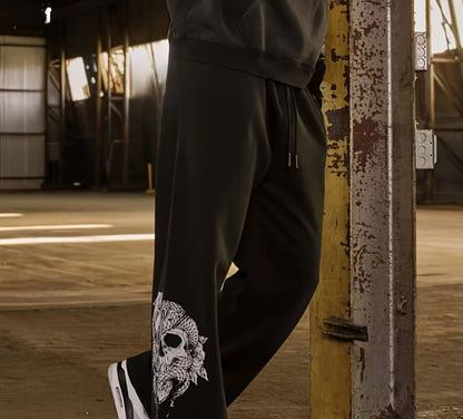 New Men's Outdoor Long Pants Trendy Sports Pants Wide Leg Straight Casual Pants Fitness Pants Loose Running Pants