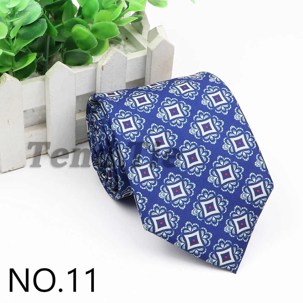 New Fashion Mens Tie Formal Striped Floral Designer Jacquard Wedding Necktie Soft Classic Neckwear Official Gravata For Man Wear