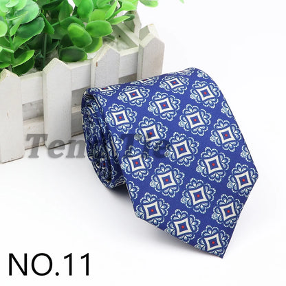New Fashion Mens Tie Formal Striped Floral Designer Jacquard Wedding Necktie Soft Classic Neckwear Official Gravata For Man Wear