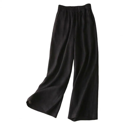 Woman Pants Lightweight Soft Fabric Women Summer Solid Color Casual Straight Long Pants Bottoming Casual Pants Workwear