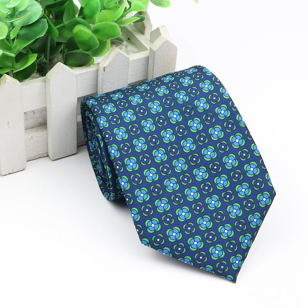 New Fashion Mens Tie Formal Striped Floral Designer Jacquard Wedding Necktie Soft Classic Neckwear Official Gravata For Man Wear