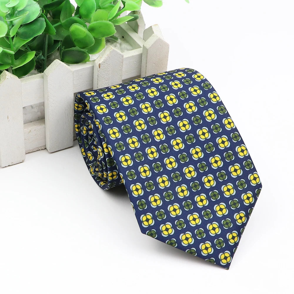 New Fashion Mens Tie Formal Striped Floral Designer Jacquard Wedding Necktie Soft Classic Neckwear Official Gravata For Man Wear