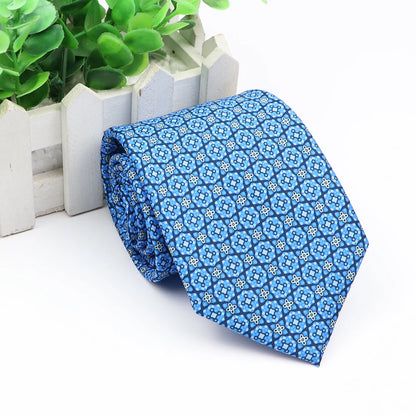 New Fashion Mens Tie Formal Striped Floral Designer Jacquard Wedding Necktie Soft Classic Neckwear Official Gravata For Man Wear