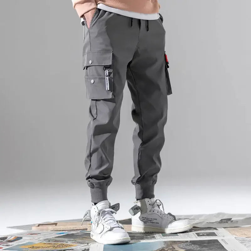 2026 new men's casual sports pants, sports pants, men's jogging pants, work pants, lantern pants, long pants, multi pocket sport