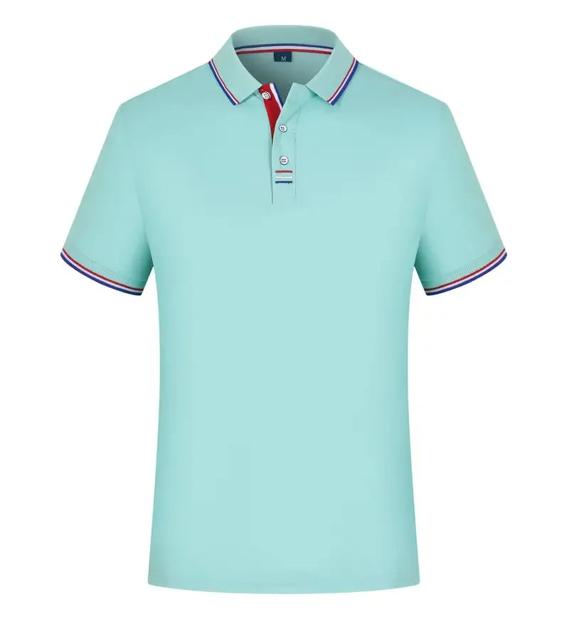 Summer Polo Shirt With Custom Print Embroidery Logo Mens Short Sleeve Casual Cotton Polo Shirt Business Spring Lapel Polo Shirt