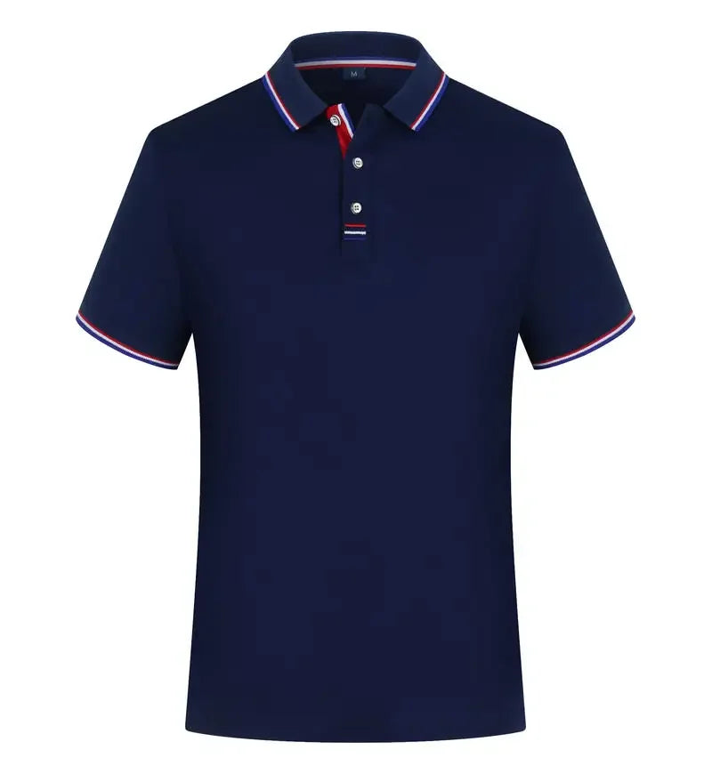 Summer Polo Shirt With Custom Print Embroidery Logo Mens Short Sleeve Casual Cotton Polo Shirt Business Spring Lapel Polo Shirt