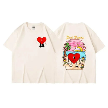 2026 Bad Bunny T-shirt Women's T-shirt Casual T-shirt Summer Street Short Sleeve Fashion Harajuku T-shirt Clothing