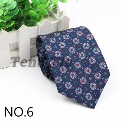New Fashion Mens Tie Formal Striped Floral Designer Jacquard Wedding Necktie Soft Classic Neckwear Official Gravata For Man Wear