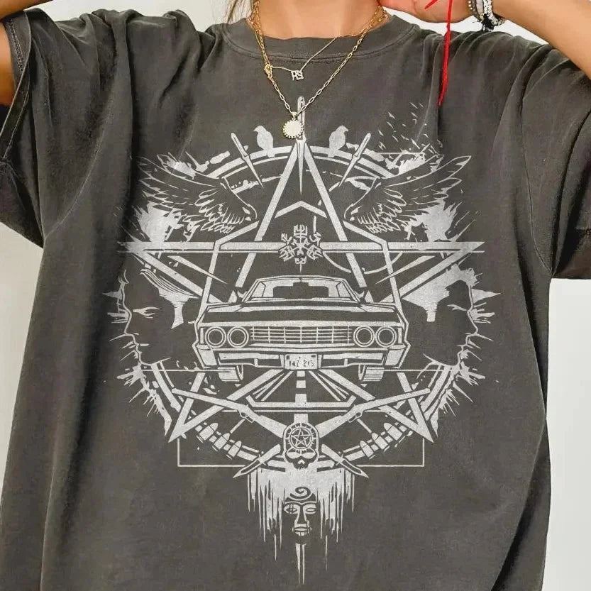 Supernatural Logo T-shirt, Dean Winchester T-shirt, Sam Winchester T-shirt, Winchester Brothers T-shirt, Sam and Dean T-shirt