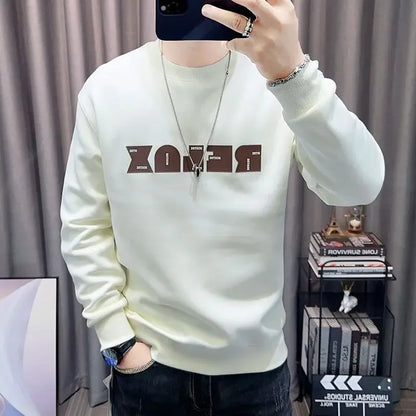 Man Pullover Green Graphic Cotton Printing Sweatshirts for Men New in Welcome Deal Streetwear Sweat Shirt Korean Style S Overfit