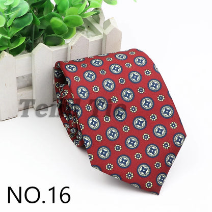 New Fashion Mens Tie Formal Striped Floral Designer Jacquard Wedding Necktie Soft Classic Neckwear Official Gravata For Man Wear