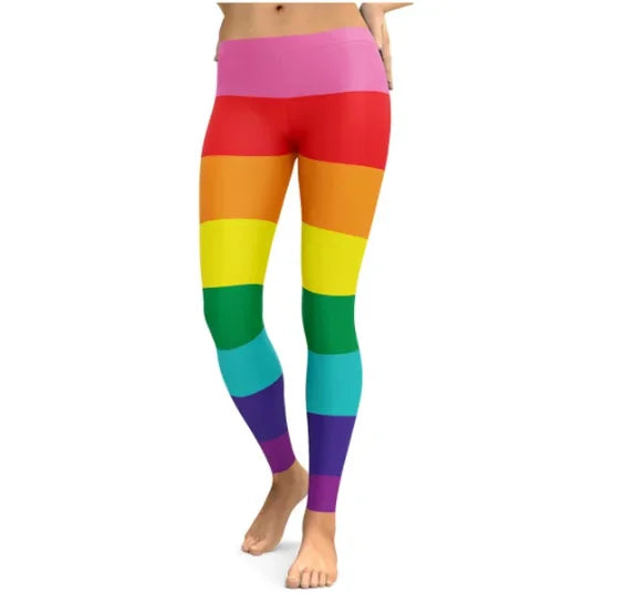 New Sexy Women Legging Black White Stripe Printing Fitness leggins Fashion Slim High Waist Leggings Woman Pants Christmas Gift