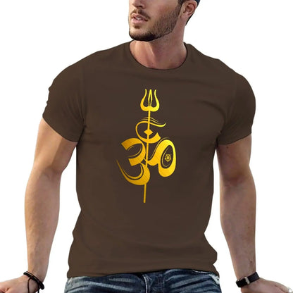 OM Lord Shiva Divine Spear Trident Trishul T Shirt T-Shirt sweat shirt mens graphic t-shirts anime