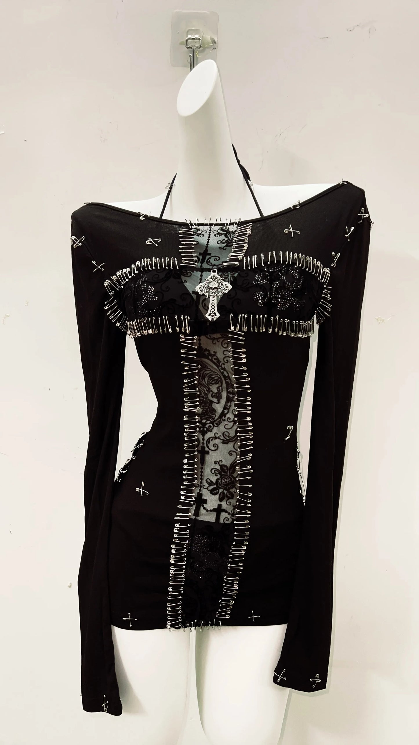 y2k fashion y2k clothes y2k crop top gothic clothes vintage shirt y2k shirt Gothic shirt Punk shirt Harajuku shirt Cross shirt