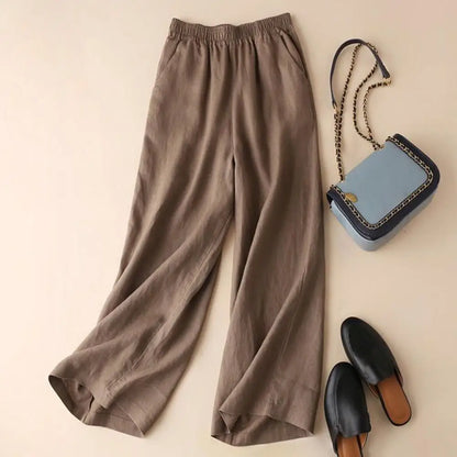 Woman Pants Lightweight Soft Fabric Women Summer Solid Color Casual Straight Long Pants Bottoming Casual Pants Workwear