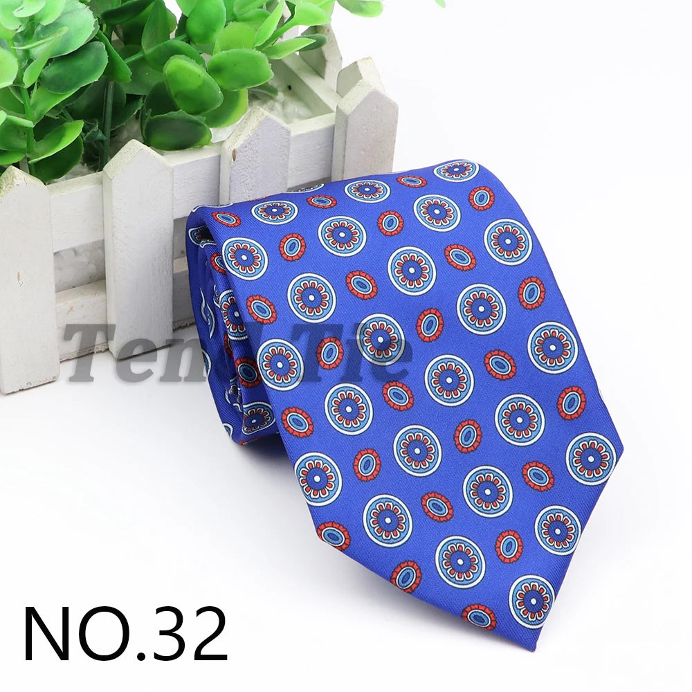 New Fashion Mens Tie Formal Striped Floral Designer Jacquard Wedding Necktie Soft Classic Neckwear Official Gravata For Man Wear
