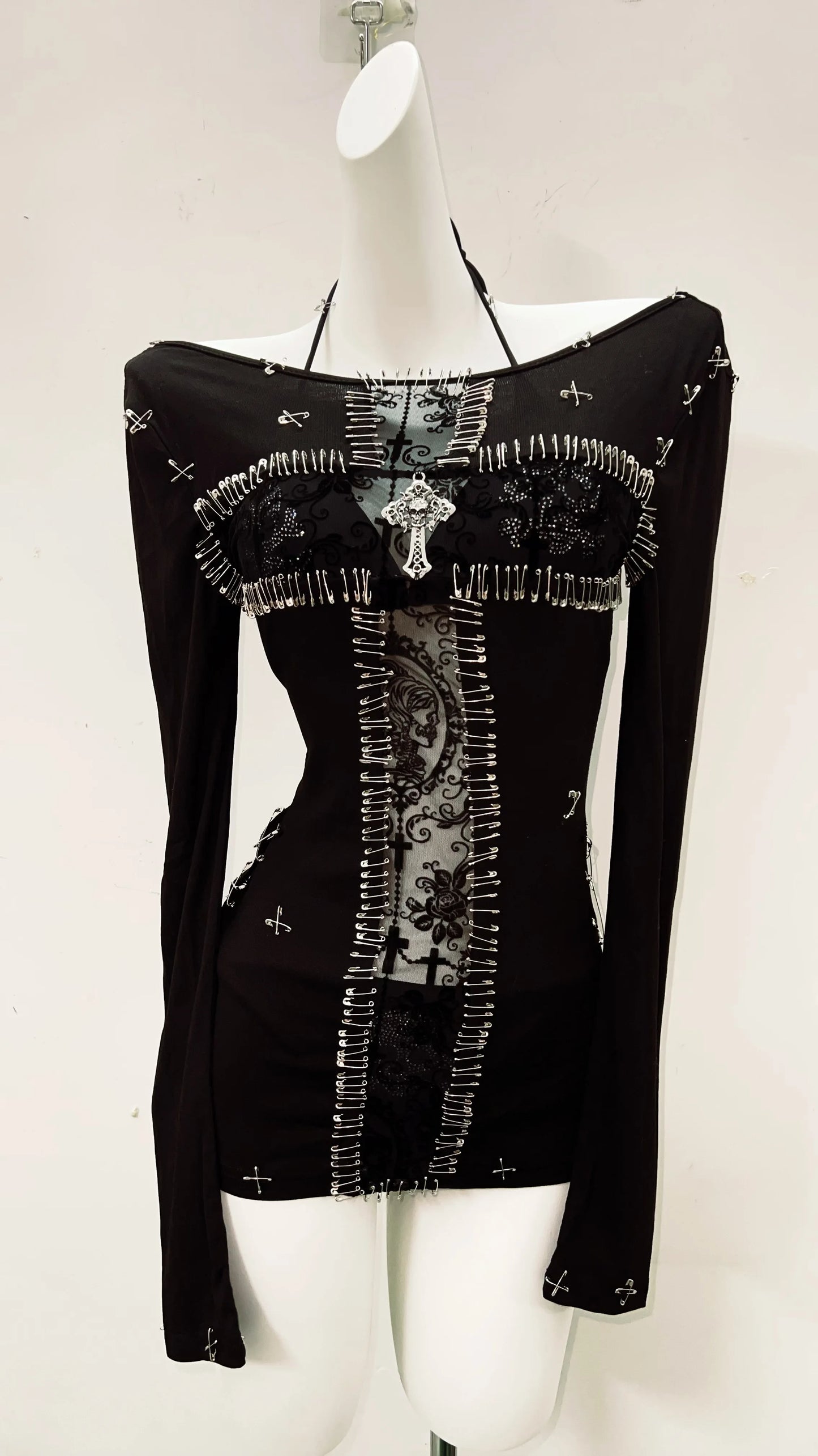 y2k fashion y2k clothes y2k crop top gothic clothes vintage shirt y2k shirt Gothic shirt Punk shirt Harajuku shirt Cross shirt