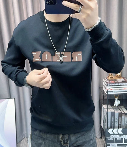 Man Pullover Green Graphic Cotton Printing Sweatshirts for Men New in Welcome Deal Streetwear Sweat Shirt Korean Style S Overfit