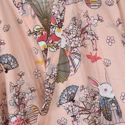 Ladies Cotton Kimono Bathrobe Loose Homewear Pajamas Robes for Women Multi Colors Printed Cardigan Sleep Wear Womens Robe