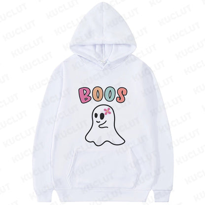 Matching Bestie Hoodies for Women Best Friend Matching Halloween Sweatshirts Funny Cute Boo Outerwears Harajuku Sweat-shirt
